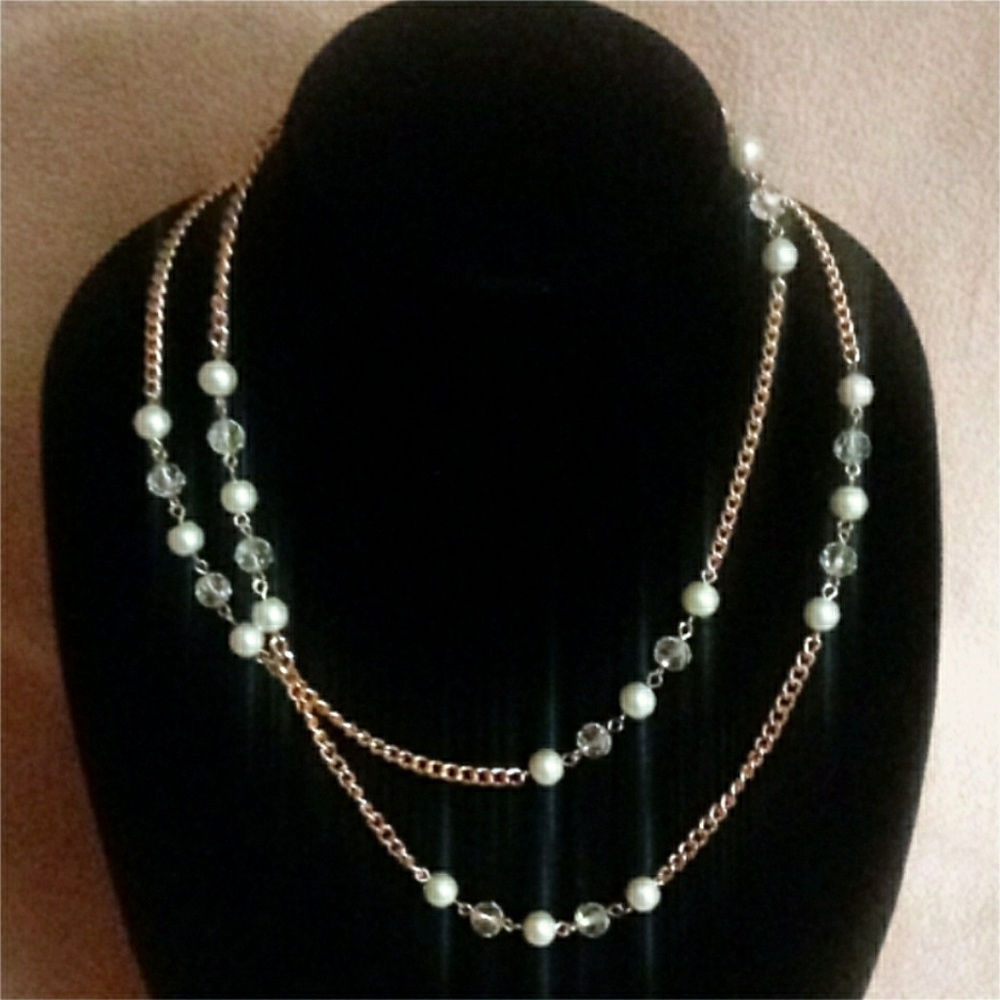 Gold Pearl Necklace